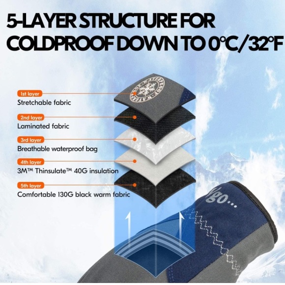 1-Pair Winter Warm Work Gloves Men Size XL - Picture 2 of 6